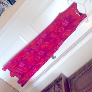Gorgeous One of a Kind Magenta & Orange Long Dress